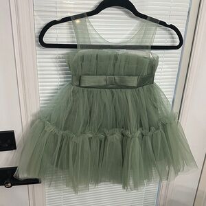 Elegant Green Tulle Dress